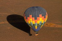 Hot air balloon over Namib Desert, near Sesriem, Namibia, Africa. Fine Art Print