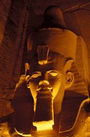 Lighted Face at the Great Temple of Ramesses II, Egypt Fine Art Print