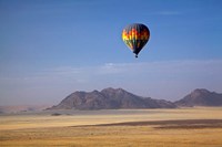Hot air balloon over Namib Desert, Africa Fine Art Print