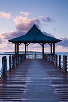 Mauritius, Mahebourg, waterfront pier, dawn Fine Art Print