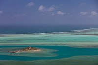 Mauritius, Rodrigues Island, Lagoon and Ile Hermitage Fine Art Print