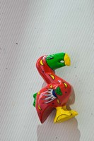 Red wooden Dodo bird toy, Mauritius Fine Art Print
