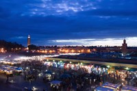 MOROCCO, MARRAKECH: Djemma el, Fna Square Evening Fine Art Print
