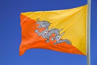National Flag, Bhutan Fine Art Print