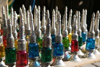 Perfume Bottles, The Souqs of Marrakech, Marrakech, Morocco Fine Art Print