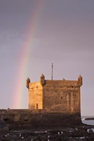 Rainbow over fortress, Essaouira, Morocco Fine Art Print
