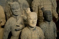 Ranks and uniroms of terra cotta warrior figures Fine Art Print