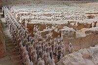 Museum of Qin Terra Cotta Warriors and Horses, Xian, Lintong County, Shaanxi Province, China Fine Art Print