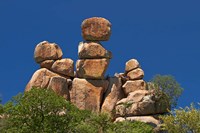 Mother and Child rock formation, Matobo NP, Zimbabwe, Africa Fine Art Print