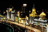 Night View of Shanghai, China Fine Art Print