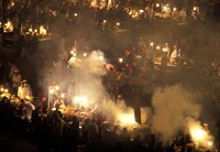 Open Air Food Stands, Djema El Fna Square, Marrakech, Morocco Fine Art Print