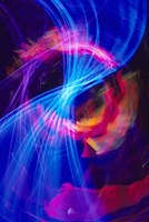 Blue and Pink Neon Lighting with Nightzoom Fine Art Print