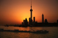 Oriental Pearl TV Tower and High Rises, Shanghai, China Fine Art Print