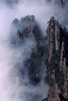Mt Huangshan in Mist, China Fine Art Print
