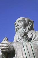 Sculpture of Confucius, Tibet, China Fine Art Print