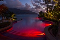 Resort, Pool, Northolme Hotel, Mahe Island, Seychelles Fine Art Print