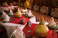 Restaurant at Hotel Kasbah Asmaa, Tafilalt, Rissani, Morocco by Walter Bibikow - various sizes