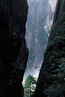 Sheer Cliffs on Mt Huangshan (Yellow Mountain), China Fine Art Print