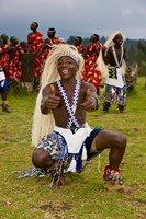 Hutu tribe Male Dancer, Rwanda Fine Art Print
