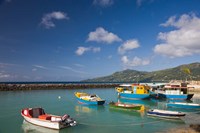 Seychelles, Mahe Island, Bel Ombre, town pier Fine Art Print