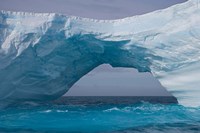 South Georgia Island, Iris Bay. Ice bridge, arch Fine Art Print