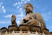 Tian Tan Buddha Statue, Ngong Ping, Lantau Island, Hong Kong, China Fine Art Print