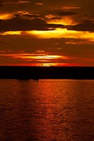 Sunset over Chobe River from Sedudu Bar,Kasane, Botswana, Africa Fine Art Print