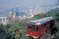 The Peak Tram, Victoria Peak, Hong Kong, China Fine Art Print