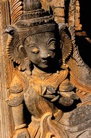 Stupa Details, Shwe Inn Thein, Indein, Inle Lake, Shan State, Bagan, Myanmar Fine Art Print