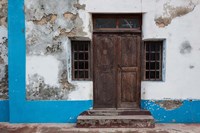 Traditional carved door in Quirmbas National Park, Ibo Island, Morocco Fine Art Print