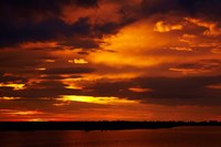 Sunset over Chobe River, Chobe Safari Lodge, Kasane, Botswana, Africa Fine Art Print