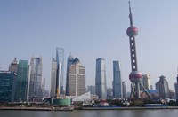 View from The Bund of the modern Pudong area, Shanghai, China Fine Art Print