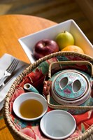 Traditional Chinese teapot and cup, Hong Kong, China Fine Art Print