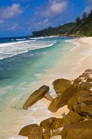 Tropical Beach, La Digue Island, Seychelles, Africa Fine Art Print