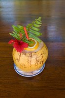 Tropical cocktail, Fregate Island, Seychelles, Africa Fine Art Print