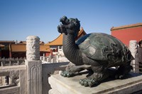 Turtle statue, Chinese symbol, Forbidden City, Beijing Fine Art Print