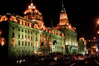 View of Colonial-style Buildings Along the Bund, Shanghai, China Fine Art Print