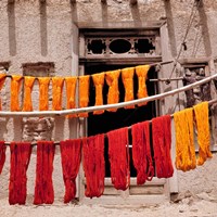 Wool drying textile, Ghazni, Afghanistan Fine Art Print