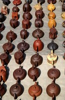 Yixing Teapots For Sale at a Street Market, Shandong Province, Jinan, China Fine Art Print