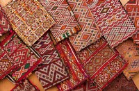 Woven Fabrics, Essaouira, Morocco Fine Art Print