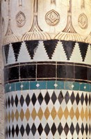 Zellij Tile and Stucco on Historic Medersa, built 1333 AD, Morocco Fine Art Print