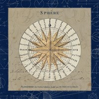 Sphere Compass Blue Fine Art Print