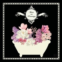 Bain du Jardin II Black Fine Art Print