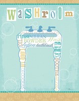 Bathroom Words Sink II Fine Art Print