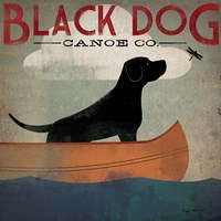 Black Dog Canoe Fine Art Print