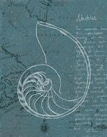 Coastal Blueprint V Dark Fine Art Print