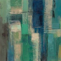 Emerald Fields Square I Framed Print