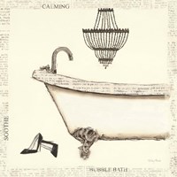 Floral Monotype I on Cream Framed Print