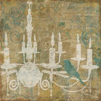 Faded Ornate I Aqua Fine Art Print