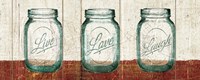 Flea Market Mason Jars Panel II Table Fine Art Print